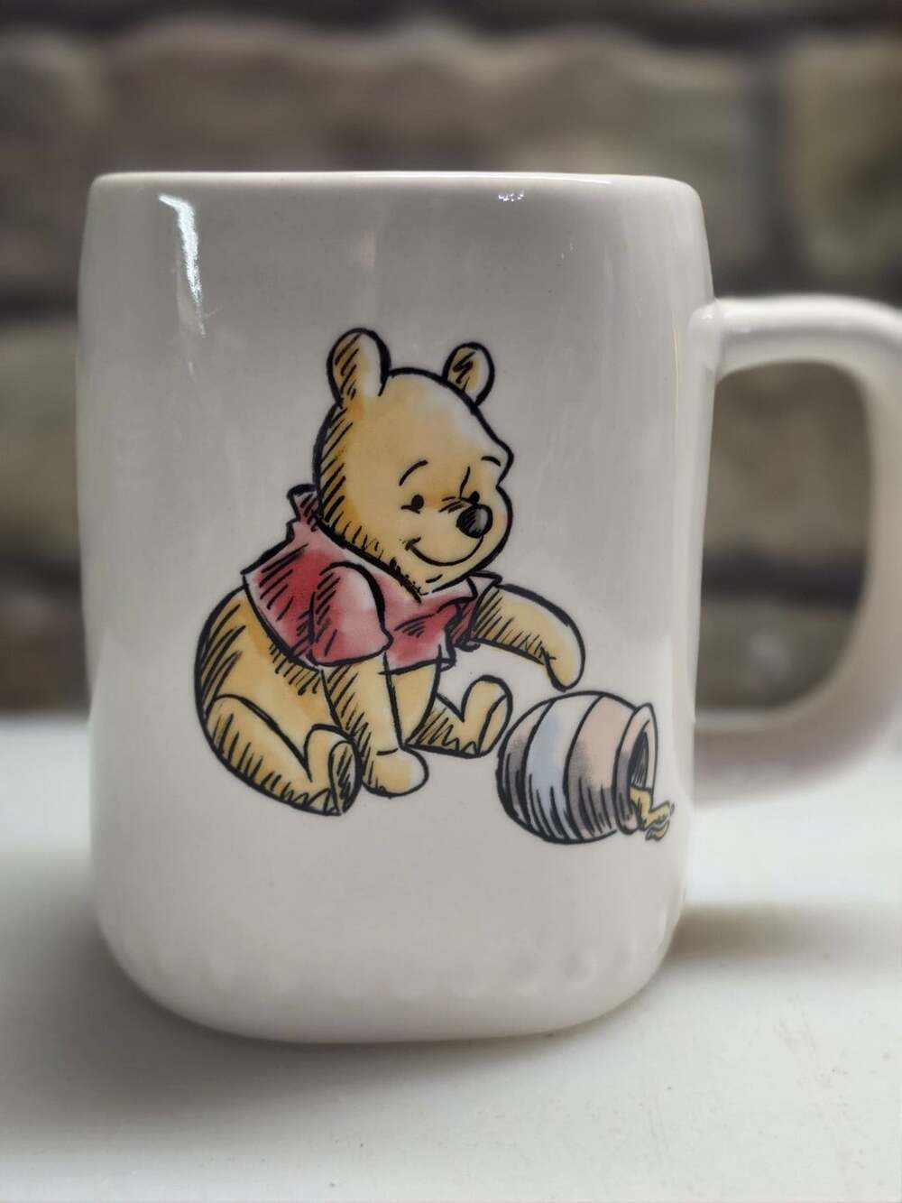 Rae Dunn Disney Winnie The Pooh Feeling 11 O'clockish Mug